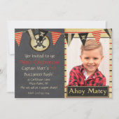 Piraten-Kindergeburtstag-Party Einladung (Vorderseite)
