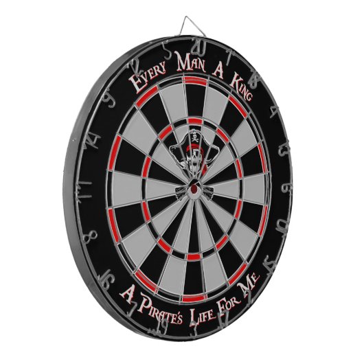 Piraten-König Dartboard Dartscheibe (Vorderseite Links)