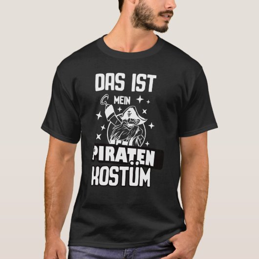 Piraten Kostüm Karneval T-Shirt (Vorderseite)