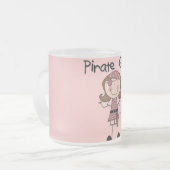 Piraten-Mädchen-T-Shirts und Geschenke Mattglastasse (Vorderseite Links)