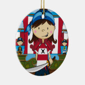 Piraten-Mädchen-Verzierung Keramik Ornament (Rechts)