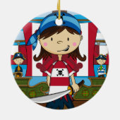Piraten-Mädchen-Verzierung Keramik Ornament (Hinten)