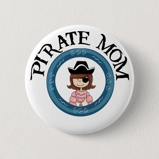 Piraten-Mama Button (Vorderseite)