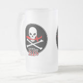 Piraten Mattglas Bierglas (Vorderseite Links)