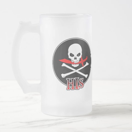 Piraten Mattglas Bierglas (Links)