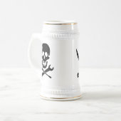 Piraten-Mechaniker-Bier Stein Bierglas (Vorderseite Links)