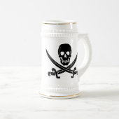 Piraten-Mechaniker-Bier Stein Bierglas (VorderseiteRechts)
