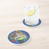 Piraten-Meerjungfrau Getränkeuntersetzer (Seite)