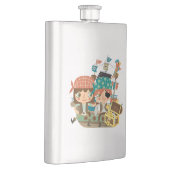 Piraten mit Schatz Flachmann (Rechts)