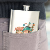 Piraten mit Schatz Flachmann (Beispiel)