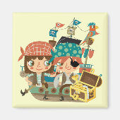 Piraten mit Schatz Magnet (Vorne)