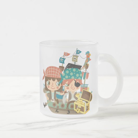 Piraten mit Schatz Mattglastasse (Rechts)