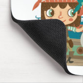 Piraten mit Schatz Mousepad (Ecke)