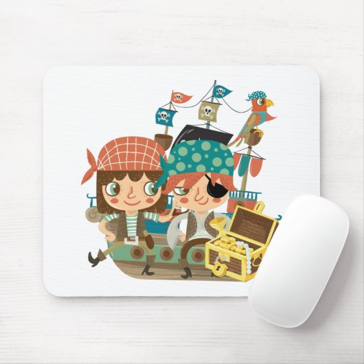 Piraten mit Schatz Mousepad (Mit Mouse)