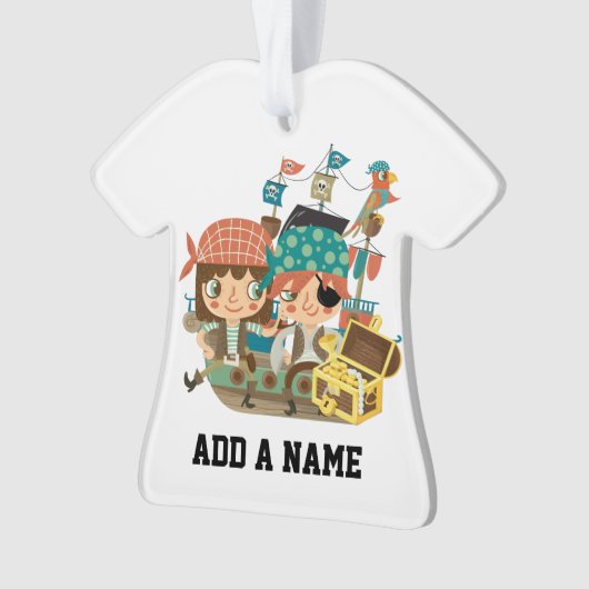 Piraten mit Schatz Ornament (Vorderseite)