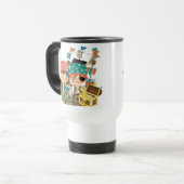 Piraten mit Schatz Reisebecher (Vorderseite Links)