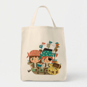 Piraten mit Schatz Tragetasche