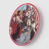 PIRATEN MIT SCHÄTZKEST GROßE WANDUHR (Winkel)