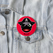 Piraten-Mops-Knopf Button (Beispiel)
