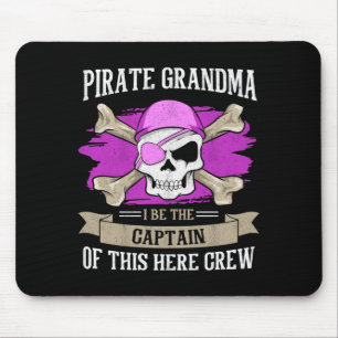 Piraten-Oma-Karibik-Kapitän-Großmutter Herren Mousepad