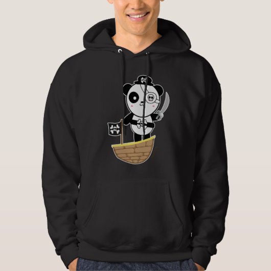 Piraten-Panda-Bärn-Jacke Hoodie (Vorderseite)