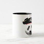 Piraten-Panda-Tasse Zweifarbige Tasse (Mittel)