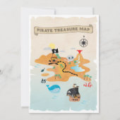 Piraten-Party Einladung, Piratengeburt Einladung (Rückseite)