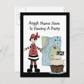 Piraten-Party Einladungen (Vorne/Hinten)