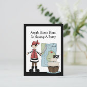 Piraten-Party Einladungen (Stehend Vorderseite)