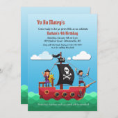 Piraten-Party Einladungen (Vorne/Hinten)