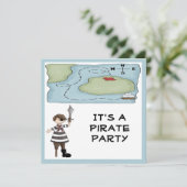 Piraten-Party Einladungen (Stehend Vorderseite)