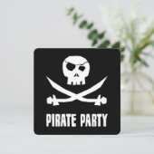 Piraten-Party Einladungen (Stehend Vorderseite)