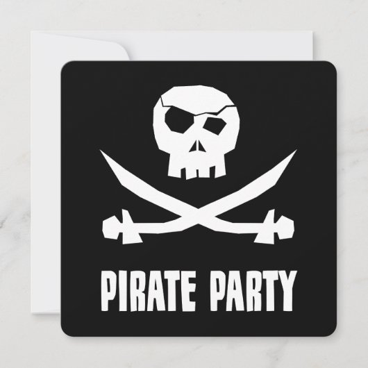 Piraten-Party Einladungen (Vorderseite)