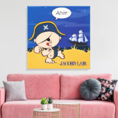 Piraten Personalisiert Boys Room Leinwand  Kunst (Insitu (Wohnzimmer))