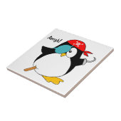 Piraten-Pinguin Fliese (Seite)