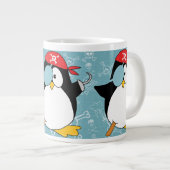 Piraten-Pinguin-Grafik-Muster Jumbo-Tasse (Vorderseite Rechts)