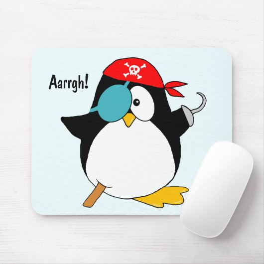 Piraten-Pinguin Mousepad (Mit Mouse)