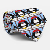 Piraten-Pinguin-Porträt Krawatte (Gerollt)
