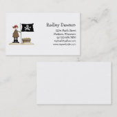 Piraten · Pirat, Flagge u. Schatz Visitenkarte (Vorne/Hinten)