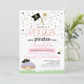 Piraten-Piraten zum Geburtstag Einladung (Stehend Vorderseite)