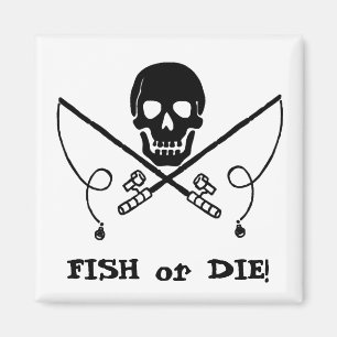 Piraten-Piratenflagge-Fischen-Magnet Magnet