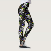 Piraten, Piratenflagge, Mardi Gras-Stil Leggings (Rechts)
