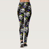 Piraten, Piratenflagge, Mardi Gras-Stil Leggings (Rückseite)