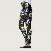 Piraten, Piratenflagge, Mardi Gras-Stil Leggings (Links)