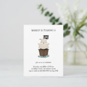 Piraten ・ Piratenschiff Einladung (Stehend Vorderseite)