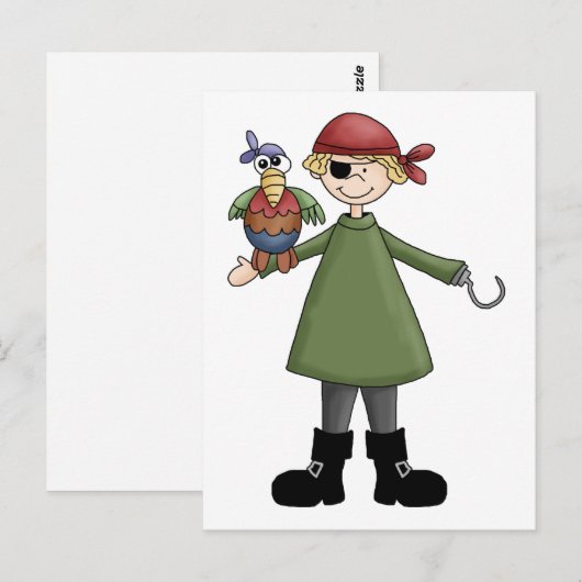 Piraten Postkarte (Vorne/Hinten)