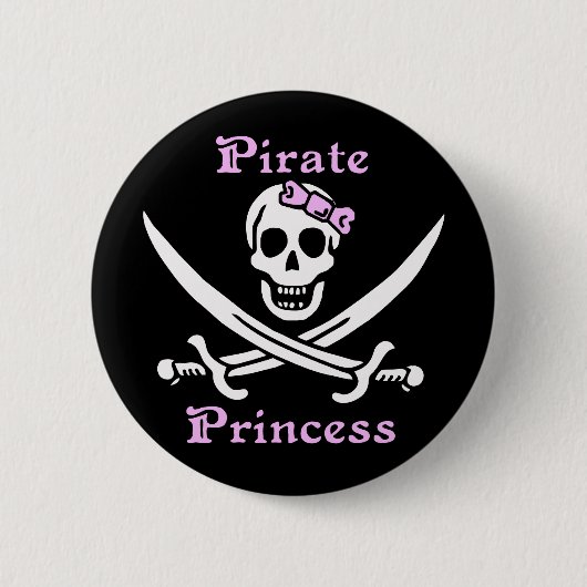 Piraten-Prinzessin Button (Vorderseite)