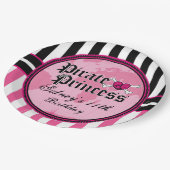 Piraten-Prinzessin Party Pappteller (Schrägansicht)