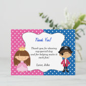 Piraten-Prinzessin Thank You Card - Junge Dankeskarte (Stehend Vorderseite)