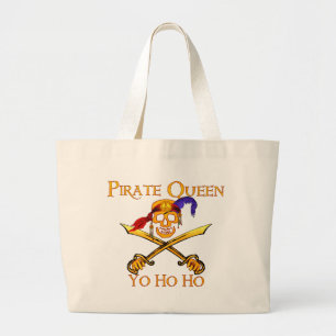 Piraten Queen Peace Sign Tote Bag Jumbo Stoffbeutel